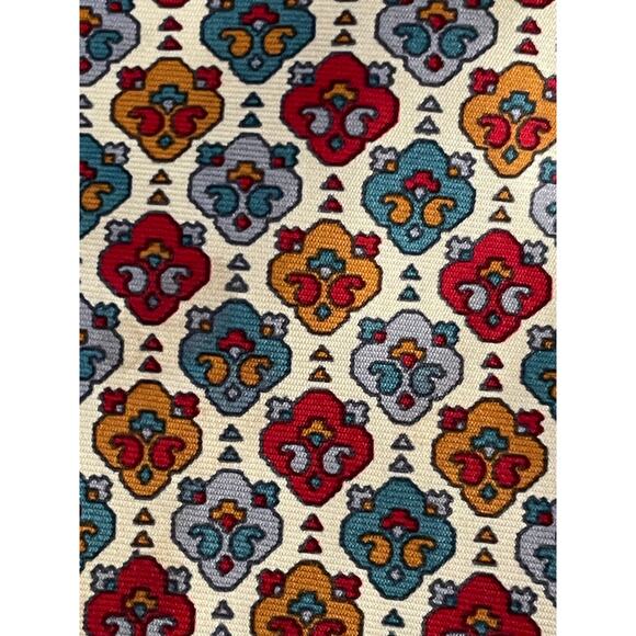 Yves Saint Laurent Geometric Print Silk Neck Tie - Picture 4 of 6